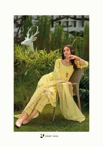 Premium Luxury Summer Collection Chinnon Sifli Work Kurta Pair avec Salwar Kameez pour toutes les occasions, y compris les fêtes à séchage rapide - Product Image 3