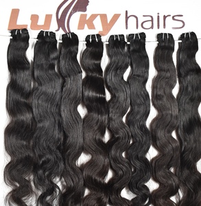 100% Virgin Indian Remy Human Hair Bundles Water Wave Body Natural Black Double Weft Soft Silky Thick Full Cuticle No Tangle - Product Image 5