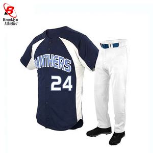 Maillot de baseball unisexe 100% en polyester, respirant et léger, vêtements d'équipe à sublimation, ensemble de vêtements de sport de grande taille - Product Image 1