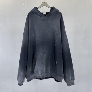 เสื้อฮู้ดดี้ทรงโอเวอร์ไซส์ Sun Fade ผ้าหนา 460 GSM ล้างสีแบบ Acid Wash ทรงปกติ ผ้าฝ้าย 100% เสื้อฮู้ดดี้สตรีทแวร์สำหรับฤดูหนาว เหมาะสำหรับผู้ชายและผู้หญิง - Product Image 1