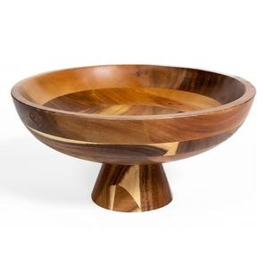 Cuenco de Pedestal con cuentas de madera decorativas con cuentas desgastadas de calidad superior, cuenco para servir para Decoración de cocina de granja (negro) - Product Image 3