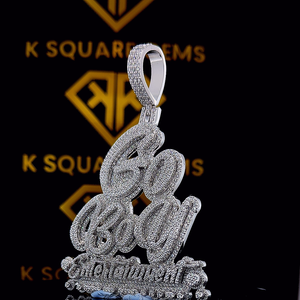 Personalizado de los hombres Hip Hop Moissanite colgante Número y letra diseño de hielo Hip Hop joyería de los niños - Product Image 2