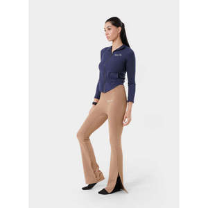 Leggings de yoga évasés Empower V2 - Marron café, tricot extensible sans couture, taille mi-haute avec poches pour femme, tenue décontractée de sport toutes saisons - Product Image 6
