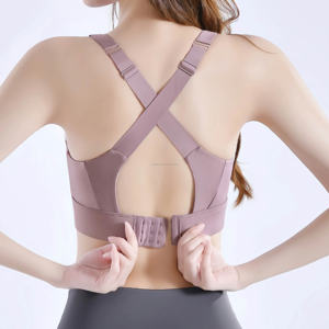 สปอร์ตบราแบบซัพพอร์ตสูง ทนแรงกระแทก ระบายอากาศได้ดี สายปรับได้ พร้อมแผ่นรองรับทรงอกสำหรับผู้หญิง เหมาะสำหรับโยคะ - Product Image 4