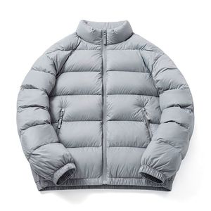 Veste en duvet d'oie personnalisée en gros pour hommes manteaux de créateur de mode en toile avec col montant - Product Image 3