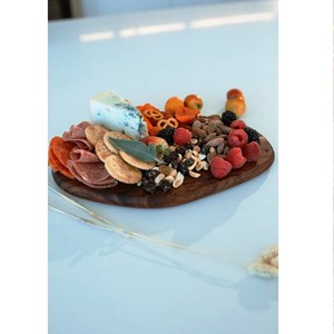 Juego de 3 bandejas de boda ecológicas de madera en forma de corazón y cuencos decorativos con corteza de árbol seguro para contacto con alimentos hecho en La India - Product Image 6