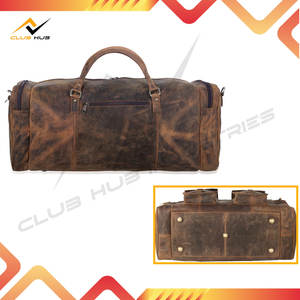 Sac de voyage en cuir véritable fait à la main pour hommes - Écologique Capacité 30-40L Couleur et logo personnalisables - Product Image 3