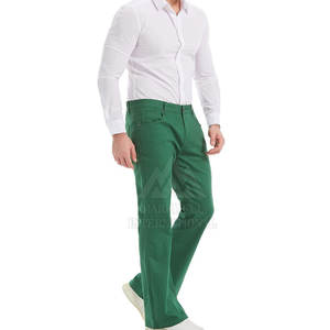 Pantalon évasé décontracté taille haute pour homme Pantalon large en tissu extensible léger avec pantalon évasé au design moderne vieilli - Product Image 6