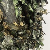 Tenue de camouflage Ghillie 3D à feuilles d'érable, avec capuche, pour la chasse et l'observation des oiseaux en forêt