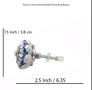 Flores hechas a mano, perillas de cerámica de color melón, cajón Industrial, tirador de armario, cocina, dormitorio, armario, sala de estar, comedor - Product Image 3