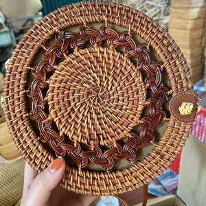 Sac en rotin fait main vietnamien avec tissage élégant et options de marque personnalisées - Product Image 1