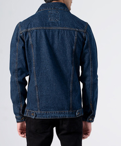 OEM Custom Design Fashion Streetwear Denim Jacket High Quality Custom Design Men Button Front Denim Jeans Jacket - Product Image 6