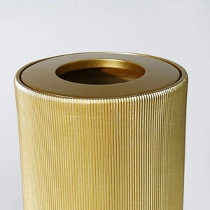 Poubelle élégante en métal finition argent conçue pour les salles de banquet de chambres d'hôtel de luxe ou les intérieurs de maison élégants à usage décoratif - Product Image 5