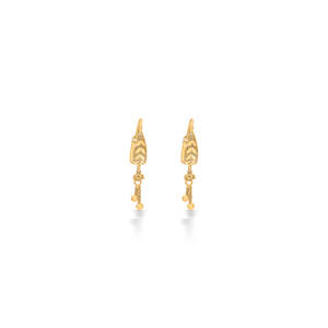 Pendientes de Aro con Diseño de Olas en Oro Amarillo para Mujer, Marca Twilight Tides - Product Image 2