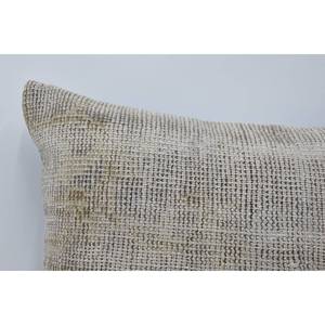 Almohada de retazos Kantha de lana Beige, 16x24 pulgadas, bordado, patrón de tejido Floral Vintage, para el hogar bohemio, sofá, estampado cuadrado a cuadros - Product Image 3