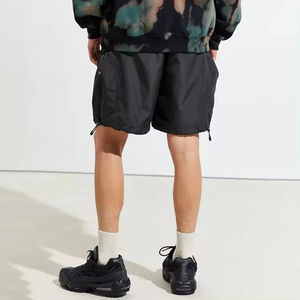 New 2025 Arrival Unisex Nylon <b>Windbreaker</b> Shorts Custom Multi-Round Pockets XS Size Plain Dyed Hot Shorts Made in Pakistan-Men's - Product Image 4