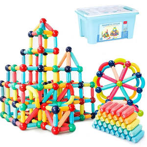 Magnetic Building <b>Blocks</b> Toy <b>Plastic</b> Construction Toys for Kids EN71/CPC/GCC Certified Educational CPC/GCC" - Product Image 1