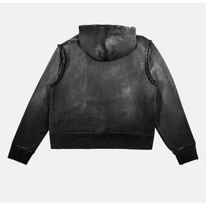 Sudaderas con capucha personalizadas de color sólido para invierno y sol, 100% de algodón polar, transpirable y respetuoso con el medio ambiente - Product Image 2