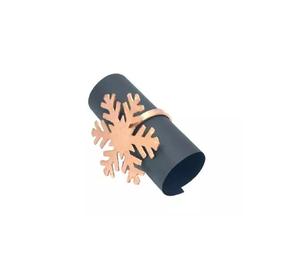 Anillo para servilletas con forma de hoja chapado en oro, soporte para servilletas, precio al por mayor - Product Image 4