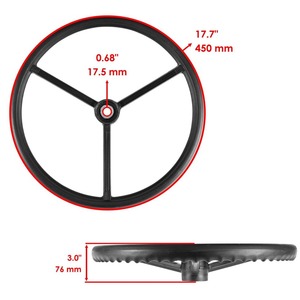 พวงมาลัย Caltric สําหรับ Ford/New Holland 8N NA NAB รถแทรกเตอร์ D6NN3600B 18" - Product Image 3