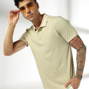 Polo à manches courtes en soie glacée pour homme T-shirt d'été en soie extensible de couleur unie, confortable et décontracté - Product Image 1