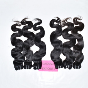 100% Remy Virgen cutícula alineada indio doble trama extensiones de cabello humano Procesamiento de ondas naturales ninguno paquetes de máquina - Product Image 3