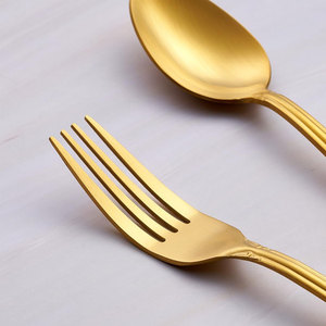Juego de Cubiertos de Oro para Bodas de Hotel de Lujo con Logotipo de Color Personalizado, Acero Inoxidable, Duradero, Reutilizable, PRESTIGE BLADES - Product Image 3