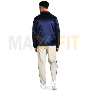 แจ็กเก็ตผ้าซาตินแขนเสื้อทีมตัวแทนรับ2025สำหรับฤดูหนาวดีไซน์ไม่ซ้ำใคร - Product Image 2