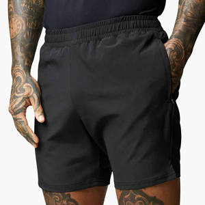 กางเกงวอร์มฟิตเนสผู้ชาย ผ้าโพลีเอสเตอร์ผสมคอตตอน ขาสั้น 5 นิ้ว มีกระเป๋า ระบายอากาศได้ดี เหมาะสำหรับใส่เล่นน้ำชายหาด ขายส่ง - Product Image 4