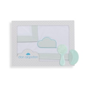 Set di 3 Pezzi per Culla in 100% Cotone con Tecnica di Tessitura - Modello Cloud per Lenzuola Neonato - Product Image 1