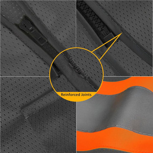 Gilet de sécurité en polyester pas cher, vêtements de travail de sécurité réfléchissants, logo personnalisé imprimé, gilet de sécurité mis en ligne par Dress Sports - Product Image 5