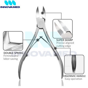 Kit de soins des pieds en acier inoxydable incurvé, robuste, pour podologie, coupe-ongles incarnés, coupe-ongles épais et large - Product Image 2