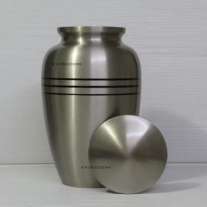 Urnes funéraires en laiton de qualité supérieure pour cendres humaines, urne en laiton avec des bandes de liberté, orbites, urnes en laiton artisanales pour cendres - Product Image 4