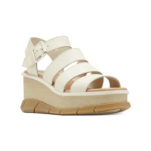 Sandali con zeppa Sorel Joanie III da donna, neri, con punta aperta e cinturini, taglia 8 - Tomaia in denim, soletta in PU, plateau con tacco e rialzo - Product Image 1