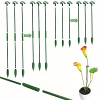 Piquets de Soutien pour Plantes DIY à Longueur Combinable, Extensibles, à Clipser, Pointus, pour Orchidées en Pot, Tomates et Légumes de Jardin