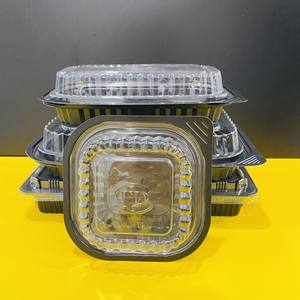 Récipient alimentaire jetable de bonne qualité avec couvercle 1 compartiments Boîtes à lunch à emporter en plastique noir PP PET Top Products 2025 - Product Image 5