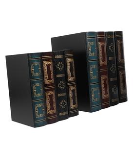 2 uds., decoración de libros, decoración de escritorio, cajas de joyería de madera, libros de diseño de pila de imitación, joyería Vintage - Product Image 1