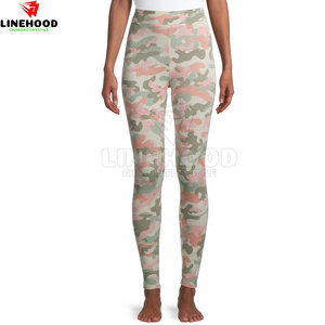 กางเกงเลกกิ้งสำหรับเล่นโยคะของผู้หญิงกางเกงเอวกลางเอวยางยืดดีไซน์ไม่เหมือนใครมีลาย - Product Image 1