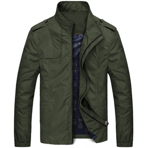 Blouson aviateur à capuche coupe ajustée avec logo personnalisé pour hommes imperméable réversible devant vêtements d'extérieur d'hiver coupe-vent à col montant - Product Image 5
