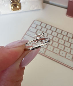 Bague en diamant poire certifiée pour femme, bague de fiançailles Moissanite 1.85TCW, cadeaux d'anniversaire, bagues pour femme, bague Toi Et Moi - Product Image 4