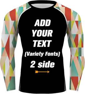 T-shirt de sport pour homme à manches courtes, compression, entraînement, fitness, musculation, course à pied, 100% coton, lettres noires - Product Image 1