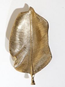 Plato de hoja de plátano de oro de metal de Venta caliente al precio al por mayor con personalización - Product Image 6