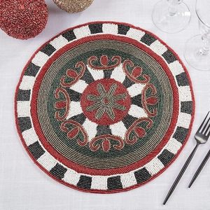 Best Theme Design Rounded Tableware Sustainable Decorative <b>Placemat</b> Glass <b>Beads</b> Place Mat Parties Other Functions Table Runners - Product Image 5