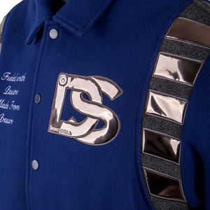 เสื้อแจ็กเก็ตหนังพียูปักลายสำหรับวิทยาลัยเบสบอลพิมพ์ลายปักตามสั่ง - Product Image 3