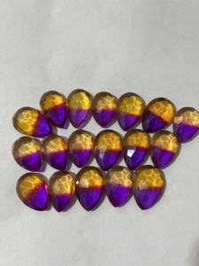 Vente en gros de doublet taille personnalisée, pierre naturelle de verre doublet à facettes des deux côtés pour la fabrication de bijoux de haute qualité - Product Image 3