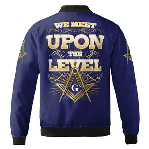 Custom Lodge Name Freemasonry We Meet Upon The Level Masonic Bomber <b>Jacket</b> High Quality Custom Made <b>Long</b> Sleeve 2025 <b>Jackets</b> - Product Image 3