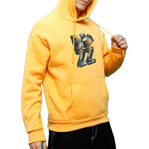 Alta calidad hombres 100% algodón térmico polar pulóver sudaderas logotipo personalizado impreso Streetwear sudaderas con capucha al por mayor en blanco - Product Image 3