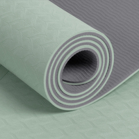 Tapete de Yoga de TPE de Doble Capa de 12 mm Antideslizante, Agradable al Tacto, para Principiantes de Pilates