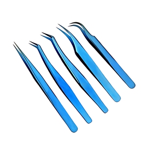 Pince à cils de manucure en acier inoxydable, fournisseur d'extension de cils holographiques de qualité en gros - Product Image 6