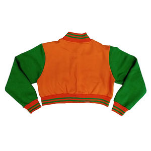 Chaqueta Universitaria Personalizada de Alta Calidad con Cuerpo de Lona, Chaqueta de Mujer Transpirable de Punto - Product Image 4